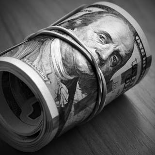 Black dollar wallpaper