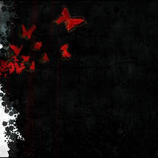 Aesthetic computer black and red anime wallpaper