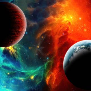 Space red 4k wallpaper