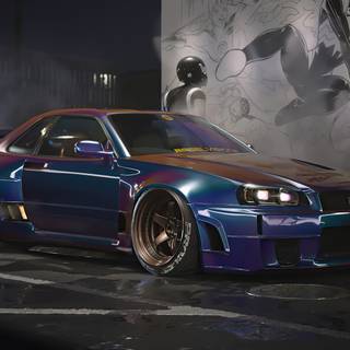 GTR R34 4k PC wallpaper