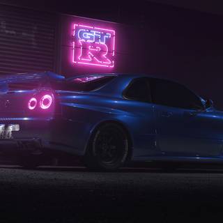 GTR R34 4k PC wallpaper