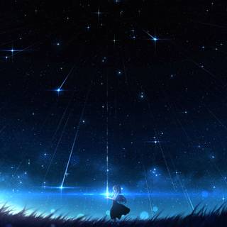 Dark blue anime 4k wallpaper