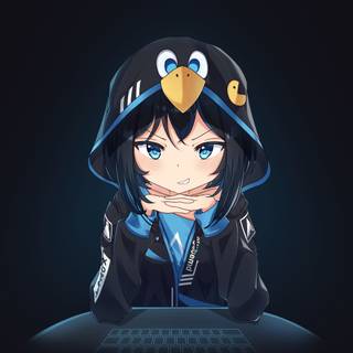 Dark blue anime 4k wallpaper