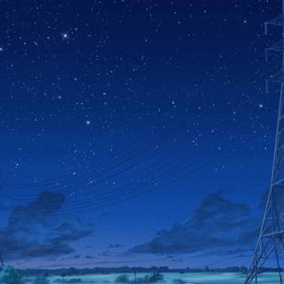 Dark blue anime 4k wallpaper