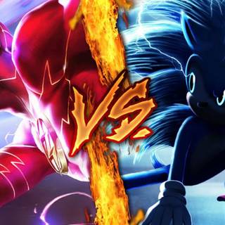 Sonic and Flash wallpaper