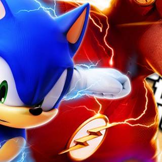 Sonic and Flash wallpaper