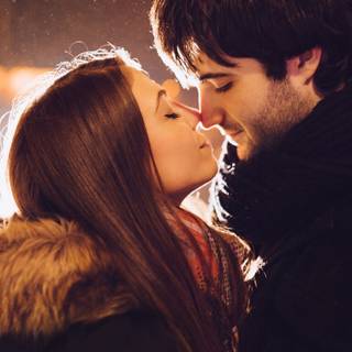 Romantic boy and girl wallpaper