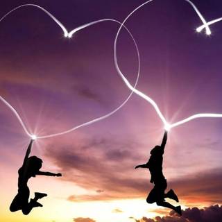 Romantic boy and girl wallpaper