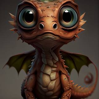 Cute baby dragon art wallpaper