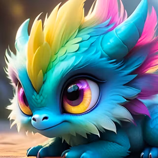 Cute baby dragon art wallpaper