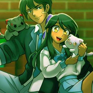 Aphmau x Aaron wallpaper