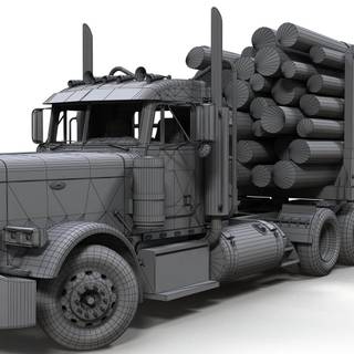 Logging semi trucks wallpaper