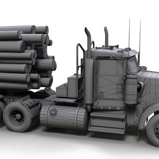 Logging semi trucks wallpaper