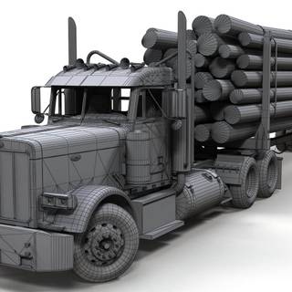 Logging semi trucks wallpaper