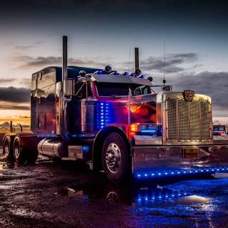 Logging semi trucks wallpaper