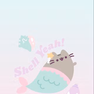 Pusheen mermaid wallpaper
