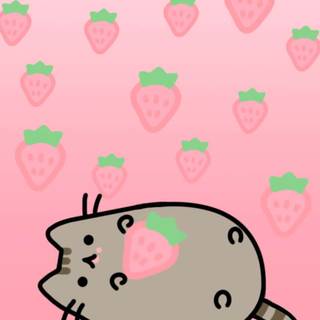 Pink Pusheen wallpaper