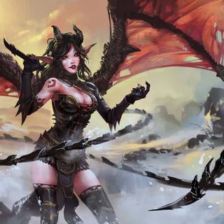 Demon woman wallpaper