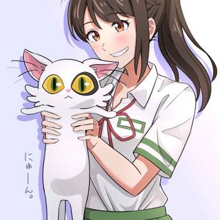 Suzume cat wallpaper