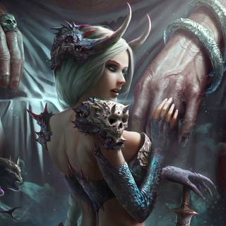 Demon woman wallpaper