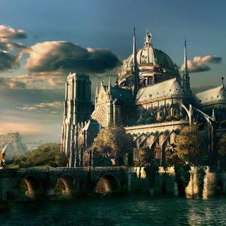 English castle wallpaper