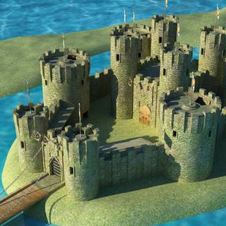 English castle wallpaper