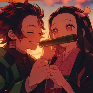 Nezuko x Tanjiro wallpaper