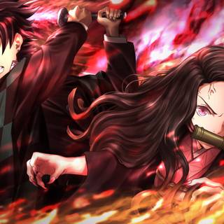 Nezuko x Tanjiro wallpaper