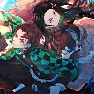 Nezuko x Tanjiro wallpaper