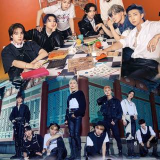 BTS and Stray Kids wallpaper