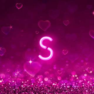 Glowing hearts wallpaper