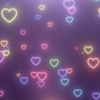 Glowing hearts wallpaper