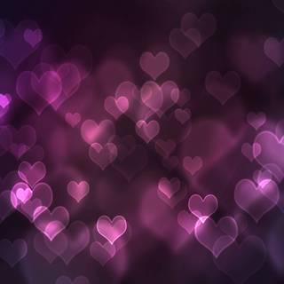 Glowing hearts wallpaper