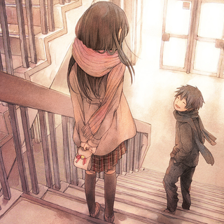 Boy and girl love anime HD 4k wallpaper