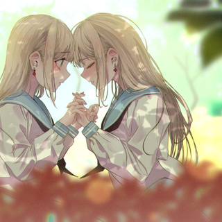 Boy and girl love anime HD 4k wallpaper