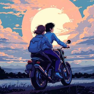 Boy and girl love anime HD 4k wallpaper