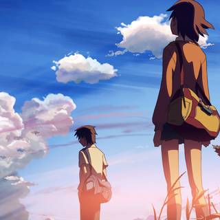 Boy and girl love anime HD 4k wallpaper