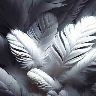 White feathers wallpaper
