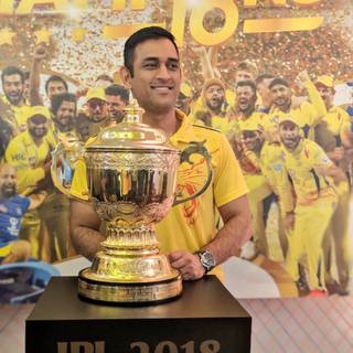 Dhoni trophy wallpaper