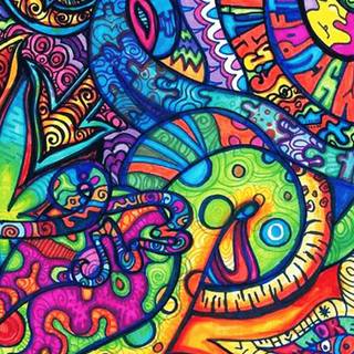 iPhone psychedelic wallpaper