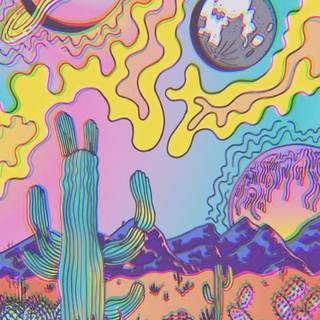 iPhone psychedelic wallpaper