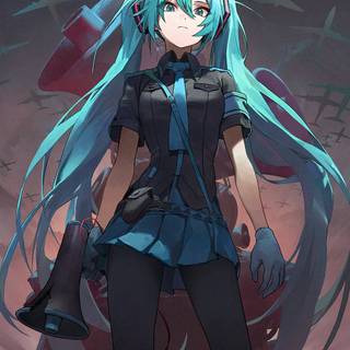 Hatsune Miku HD iPhone wallpaper