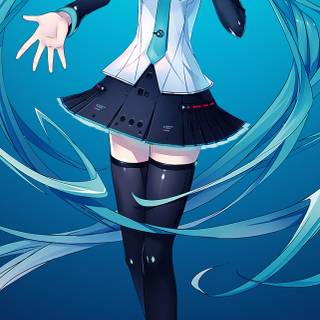 Hatsune Miku HD iPhone wallpaper