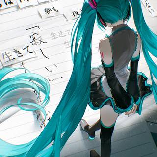 Hatsune Miku HD iPhone wallpaper