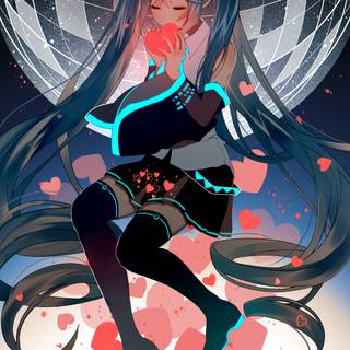 Hatsune Miku HD iPhone wallpaper