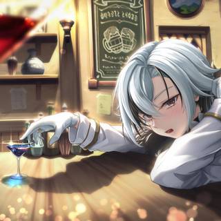 Arlecchino Genshin desktop wallpaper