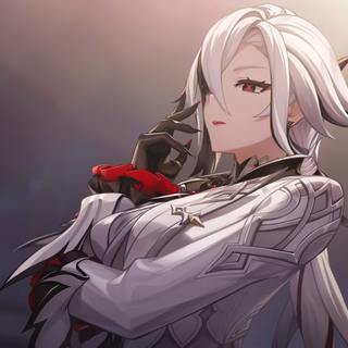 Arlecchino Genshin desktop wallpaper