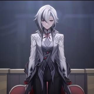 Arlecchino Genshin desktop wallpaper