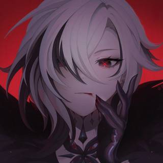 Arlecchino Genshin desktop wallpaper