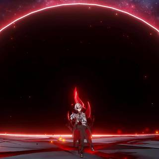 Arlecchino Genshin desktop wallpaper